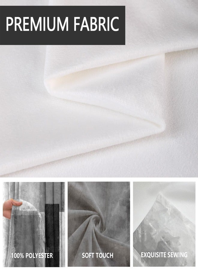 AAtter Black Grey and White Window Curtains for Kitchen Gray Art Abstract Aesthetic Small Short Home Living Room Bedroom Bathroom Drapes Treatment Tiers Fabric 1 Pair, 27.5" W x 36" L, Modern - Image 3